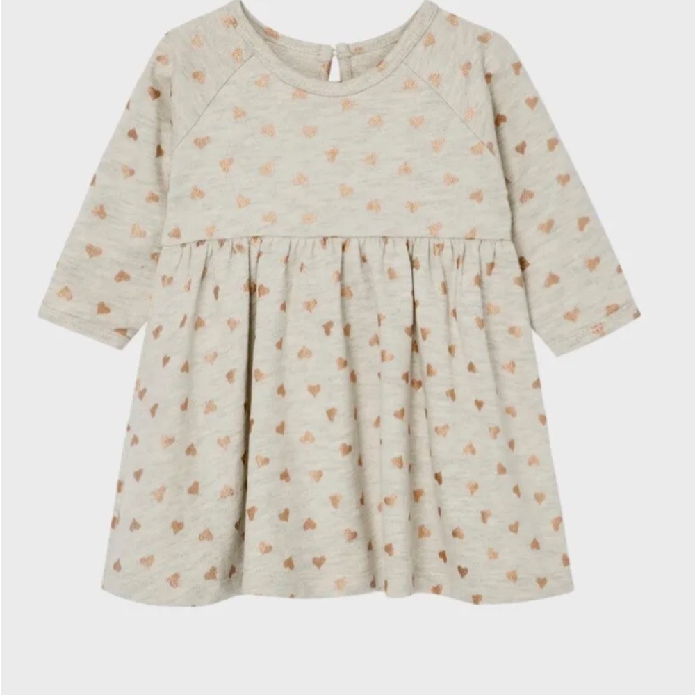 PEEK FOIL HEATHER GRAY LONG SLEEVE DRESS NEW 6-12 MONTHS